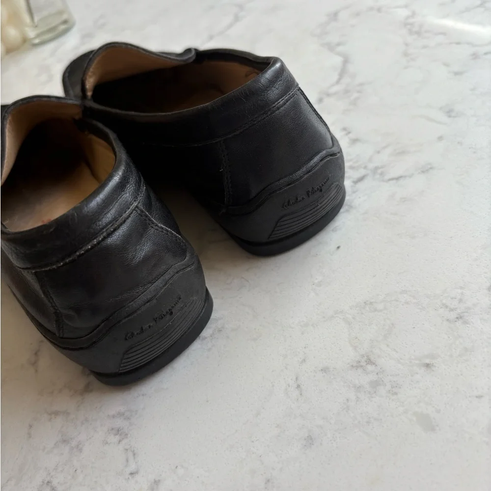 Salvatore Ferragamo Sport Black Leather Tassel Loafers women 8.5 - Picture 5 of 10